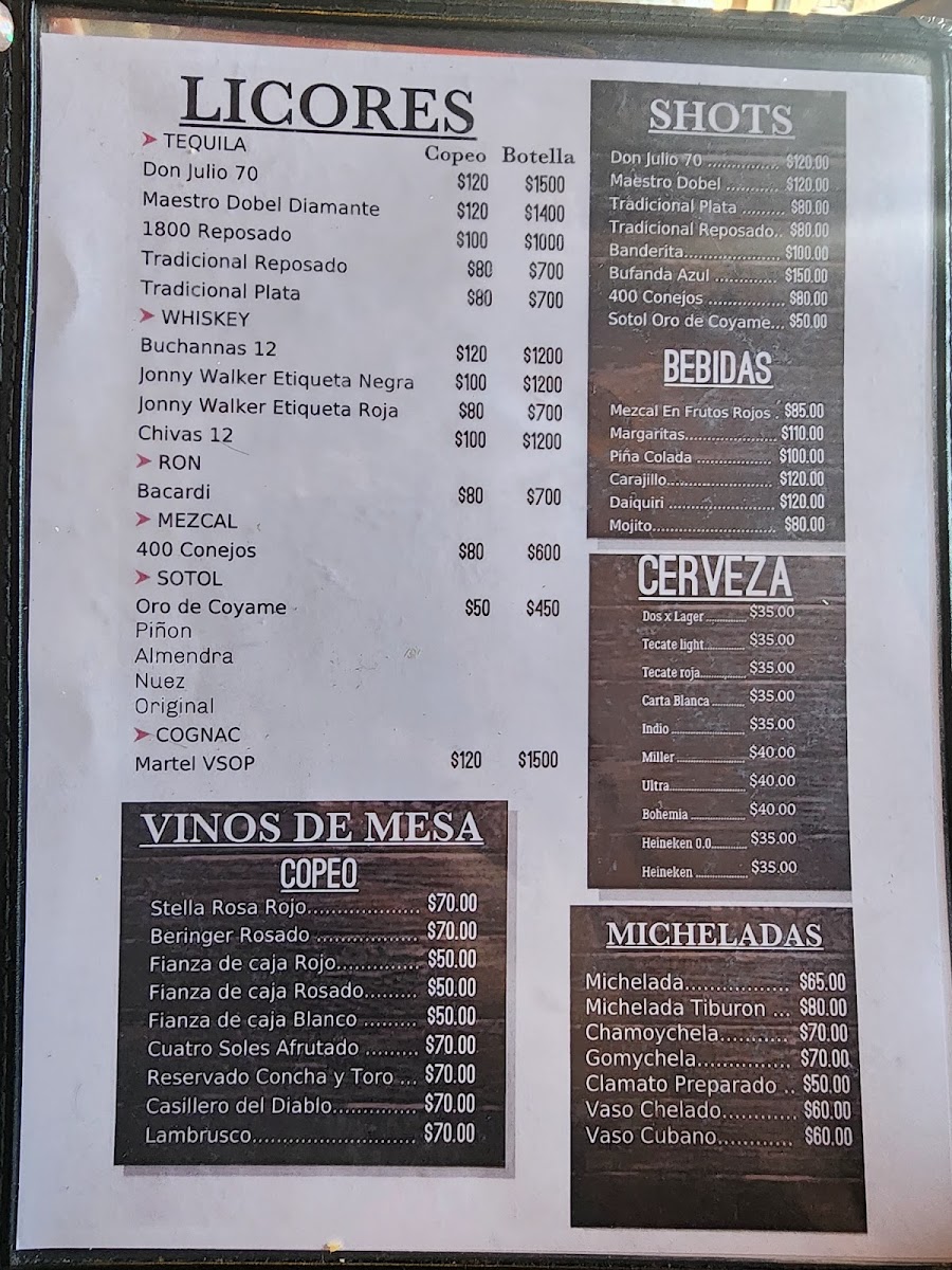 Las Palmas Steak Tacos Menu - Image 1