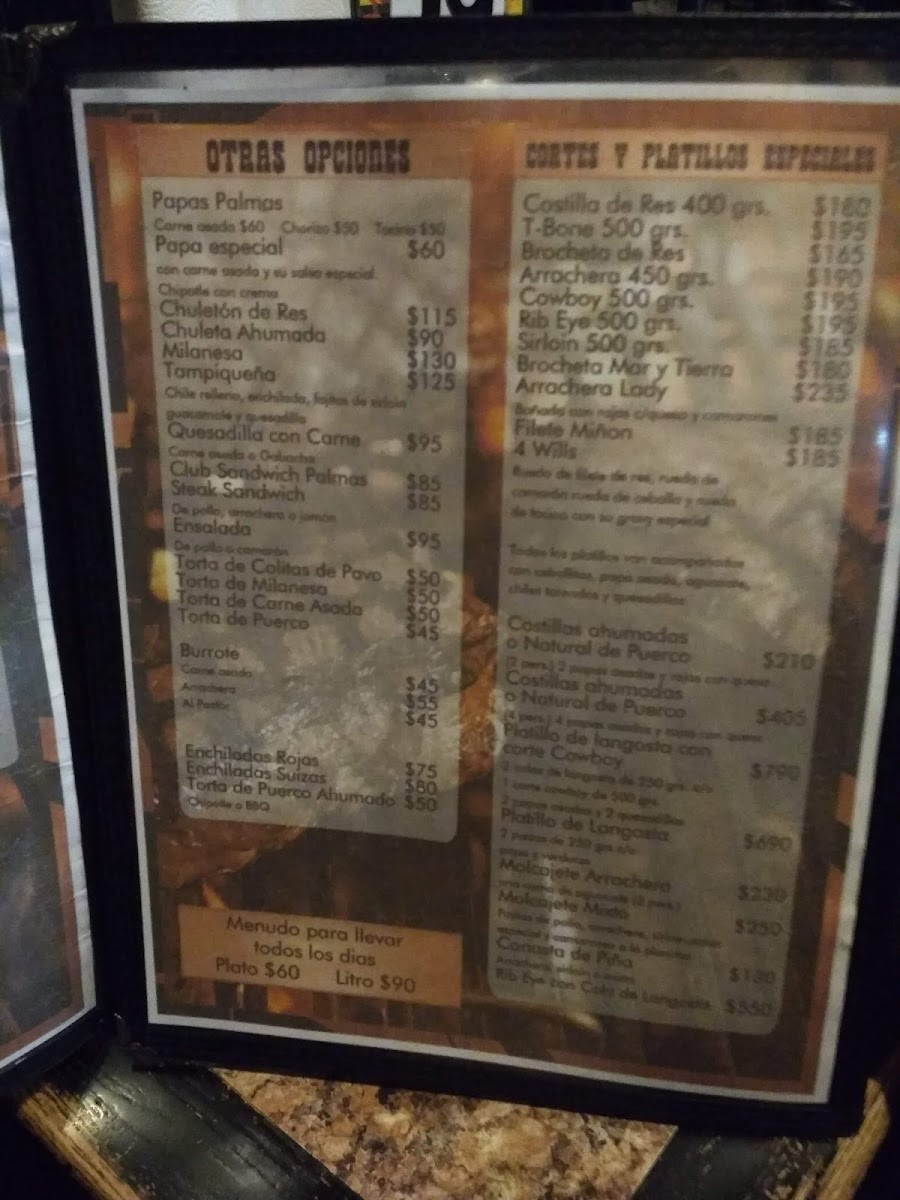 Las Palmas Steak Tacos Menu - Image 5